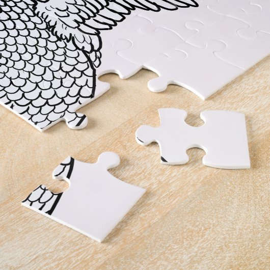 Kleur uw eigen Quetzacoatl Legpuzzel (Zijkant)