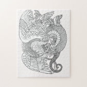 Kleur uw eigen Quetzacoatl Legpuzzel (Verticaal)