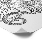 Kleur uw eigen Quetzacoatl Poster (Hoek)