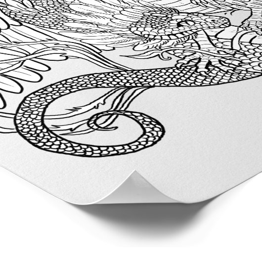 Kleur uw eigen Quetzacoatl Poster (Hoek)