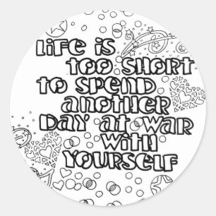 Kleur Uw Eigen Quote van het Sticker leven