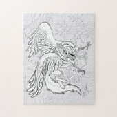 Kleur uw eigen Raven Griffin Legpuzzel (Verticaal)