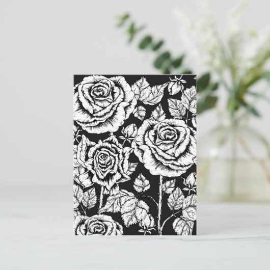 Kleur uw eigen Rozen Briefkaart (Staand voorkant)