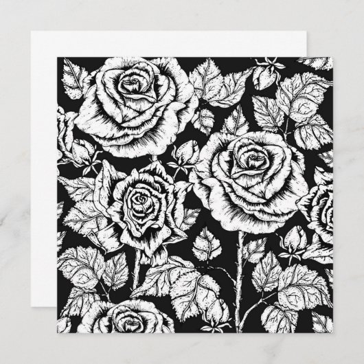 Kleur uw eigen Rozen Notitiekaartje (Voorkant / Achterkant)