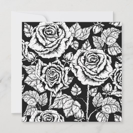 Kleur uw eigen Rozen Notitiekaartje (Voorkant)