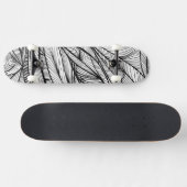 Kleur-uw-eigen skateboard Deksel zwart + wit (Horizontaal)