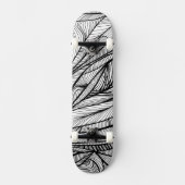 Kleur-uw-eigen skateboard Deksel zwart + wit (Voorkant)