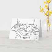 Kleur uw eigen slaapkamer en muis kaart (Gele Bloem)