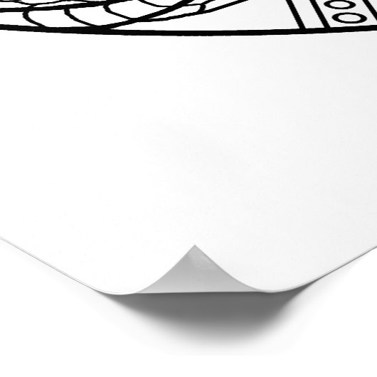 Kleur uw eigen slangen Mandala het kleuren Poster (Hoek)