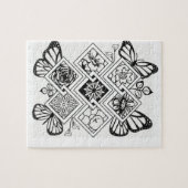 Kleur uw eigen spuitvlinderbloemen legpuzzel (Horizontaal)