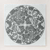 Kleur uw eigen tekenflesjes voor het ontwerp van h legpuzzel (Verticaal)