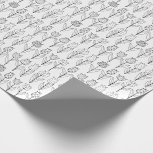 Kleur uw eigen Tulpenpatroon Cadeaupapier