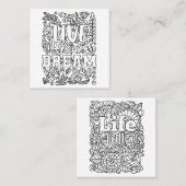 Kleur uw eigen vierkante visitekaartje (Voorkant / Achterkant)