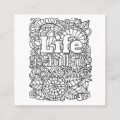 Kleur uw eigen vierkante visitekaartje (Achterkant)