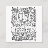 Kleur uw eigen vierkante visitekaartje (Voorkant)