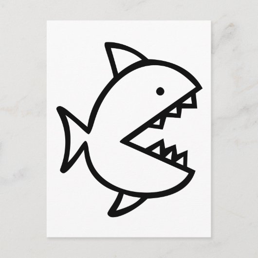 Kleur-Uw-Eigen Vis met het Briefkaart van de Tande (Voorkant)