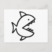 Kleur-uw-Eigen vis met tanden Briefkaart (Voorkant)