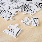 Kleur uw eigen vlinders zwart-wit legpuzzel (Zijkant)