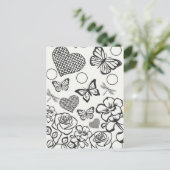 Kleur uw eigen volwassen kleurtiener briefkaart (Staand voorkant)