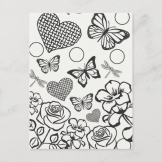 Kleur uw eigen volwassen kleurtiener briefkaart