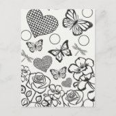 Kleur uw eigen volwassen kleurtiener briefkaart (Voorkant)