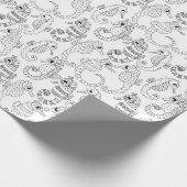 Kleur uw eigen zeepaardjes cadeaupapier (Hoek)