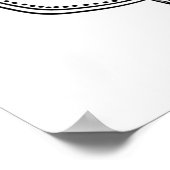 Kleur uw eigen zwart-wit Mandala Poster (Hoek)