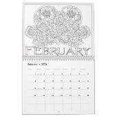 Kleur uw jaar aangepaste gedrukte agenda kalender (Feb 2026)