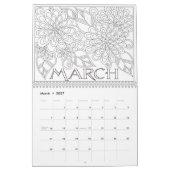 Kleur uw jaar aangepaste gedrukte agenda kalender (Mar 2027)