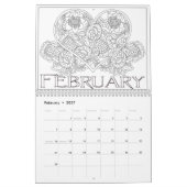 Kleur uw jaar aangepaste gedrukte agenda kalender (Feb 2027)