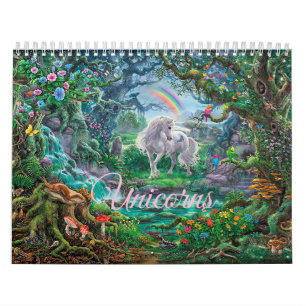 Kleur uw kinder Unicorn-agenda Kalender