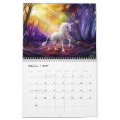 Kleur uw kinder Unicorn-agenda Kalender (Feb 2027)