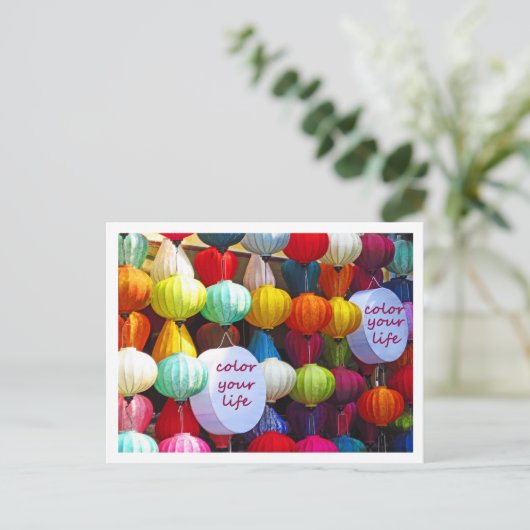Kleur uw leven Briefkaart (Staand voorkant)