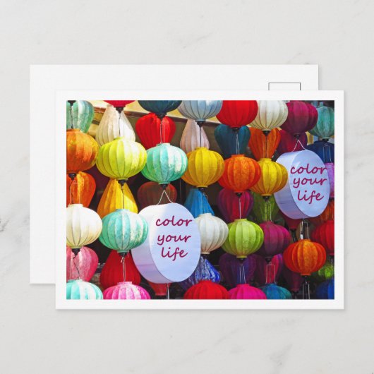Kleur uw leven Briefkaart (Voorkant / Achterkant)