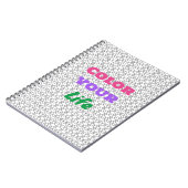 Kleur uw levensjournaal | Bloempatroon Notitieboek (Linkerzijde)