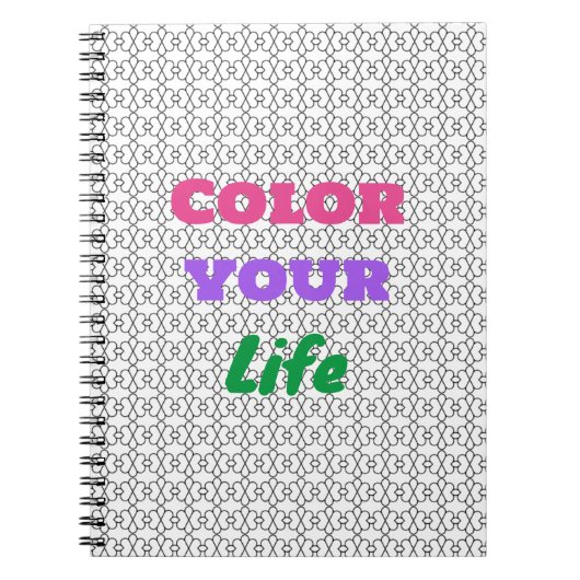 Kleur uw levensjournaal | Bloempatroon Notitieboek (Voorkant)