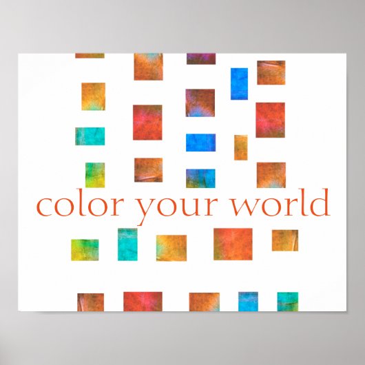 kleur uw poster van de wereld citeert een moderne  (Voorkant)