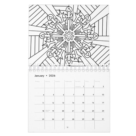 Kleur Uw Tweede Agenda Kalender (Jan 2026)