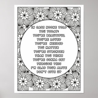 Kleur Uw Wereld: Levendige tinten van positiviteit Poster