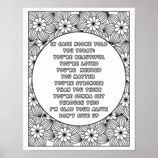 Kleur Uw Wereld: Levendige tinten van positiviteit Poster (Voorkant)