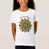 Kleur Uw Wereld Mandala Kinderkleding T-shirt (Voorkant)