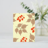 Kleur val bladeren patroon briefkaart (Staand voorkant)