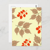 Kleur val bladeren patroon briefkaart (Voorkant / Achterkant)