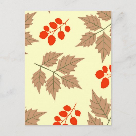 Kleur val bladeren patroon briefkaart (Voorkant)