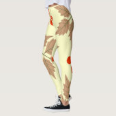 Kleur val bladeren patroon leggings (Links)