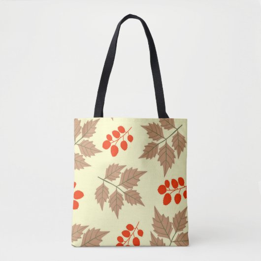 Kleur val bladeren patroon tote bag (Voorkant)