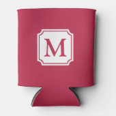 Kleur van 2023 | Viva Magenta | Monogram Blikjeskoeler (Voorkant)