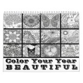 Kleur van agenda uw jaar kalender (Hoes)