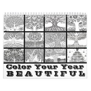 Kleur van agenda uw jaartomen kleuren kalender