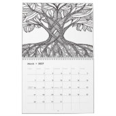 Kleur van agenda uw jaartomen kleuren kalender (Mar 2027)